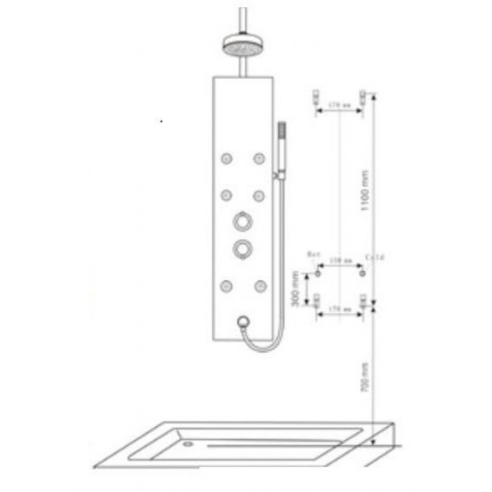 Vòi Sen Thuyền CAESAR SP132 Nóng Lạnh