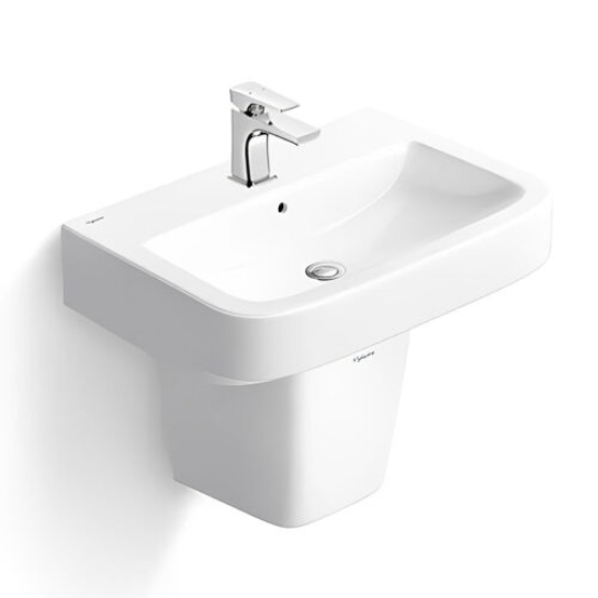 Bộ Chậu Rửa Lavabo Và Chân Ngắn Treo Tường Viglacera V50 (CD50)