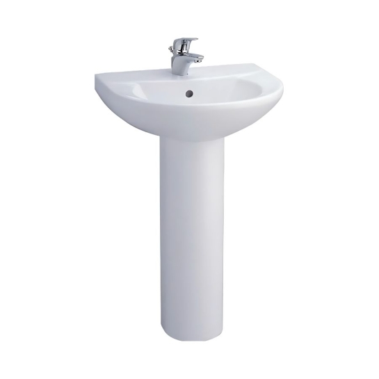 Chậu Lavabo COTTO C014/C411 Wedy Chân Dài