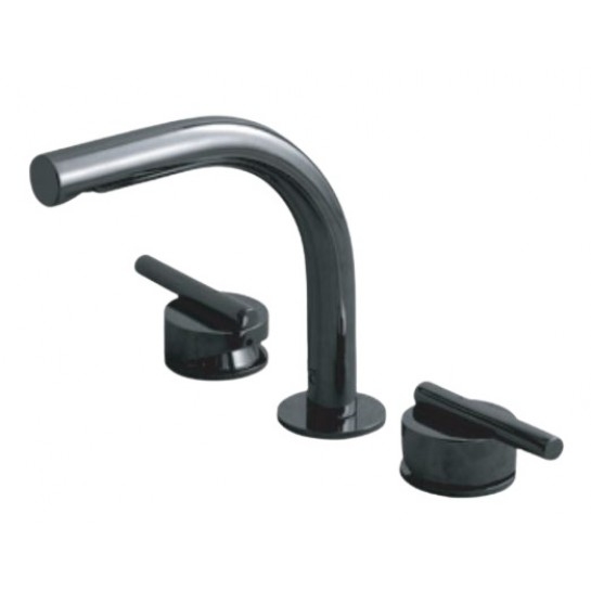 Vòi Lavabo COTTO CPF202A#BN2 Nóng Lạnh Màu Đen Quil 3 Lỗ