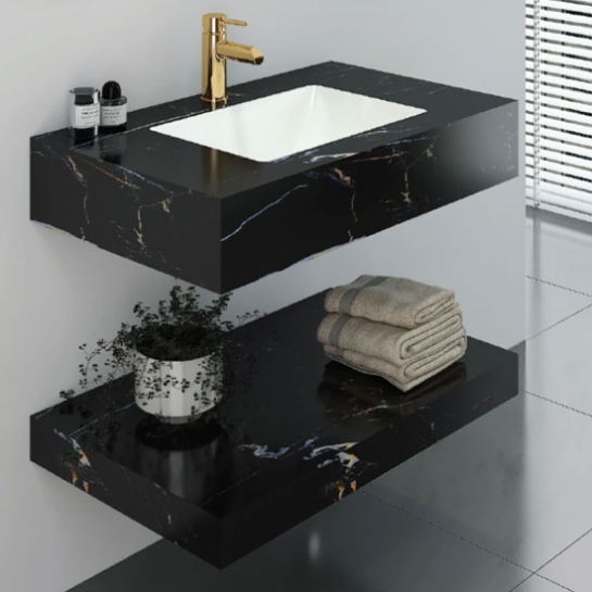 Lavabo Viglacera VI12-9GP01 Đặt Bàn Đá 2 Tầng