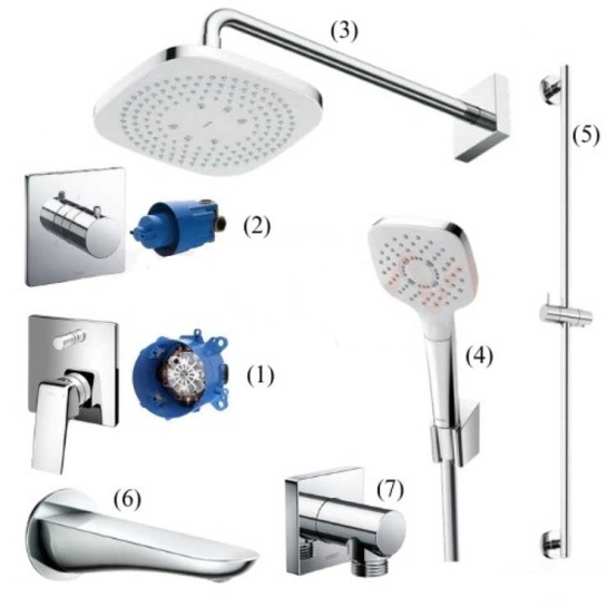 Sen Tắm TOTO TBG10304VA TBW02003A TBW02005A TBG10001B TBV02103B Âm Tường 3 Đường Nước