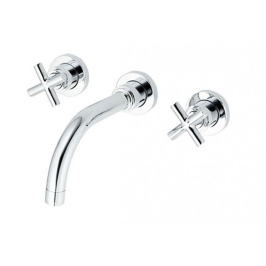 Vòi Lavabo COTTO CT237C16 Cross Nóng Lạnh Gắn Tường