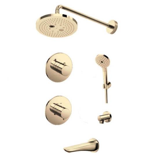 Sen Tắm TOTO TBV01406B/TBV01102B/TBW01004A/TBW01010A/TBG01001B 3 Đường Nước #PFG Vàng Bóng Pháp