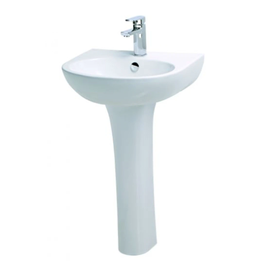 Chậu Rửa Mặt Lavabo Caesar Chân Dài L2150/P2445