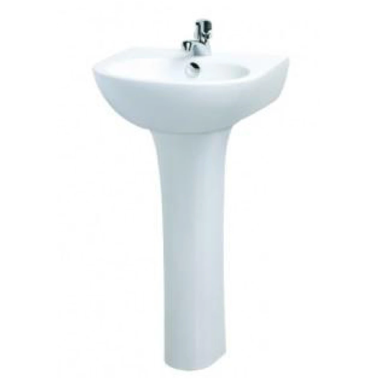 Chậu Rửa Mặt Lavabo Caesar L2140/P2445 Treo Tường Chân Dài
