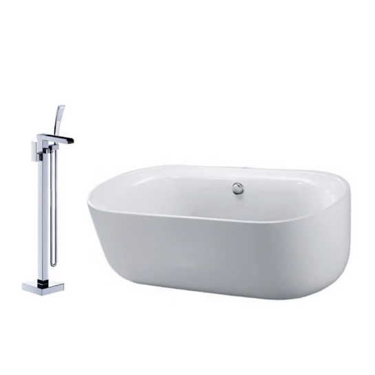 Combo Bồn Tắm Kèm Vòi CAESAR AT6270+AS689C Đặt Sàn 1.7M