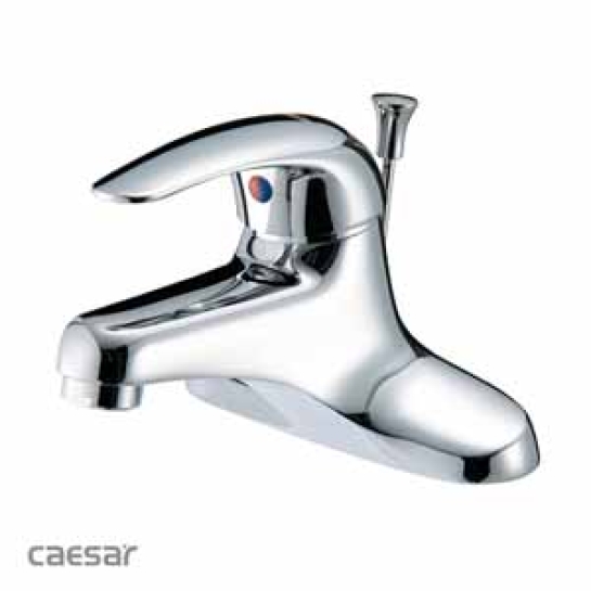 Vòi Nóng Lạnh Lavabo CAESAR B262CU Bộ Xả Nhấn Nhựa